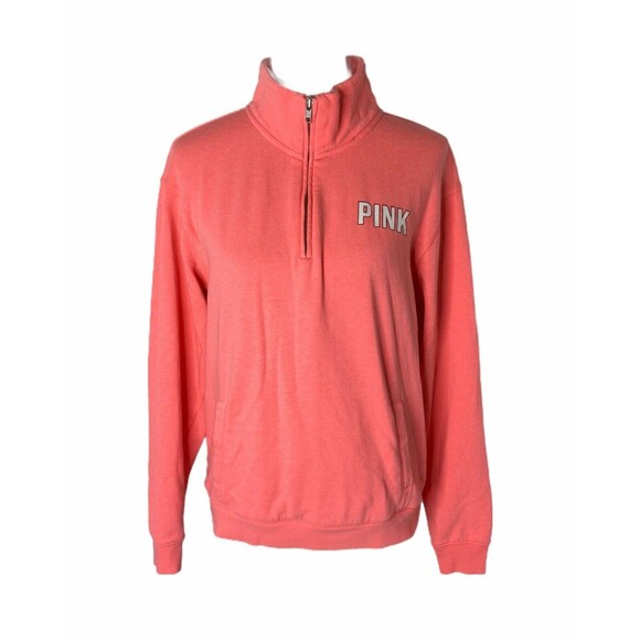 PINK Women’s Sweatshirt Pink Big Logo Victoria's Secret Pullover Size Small - Picture 1 of 6